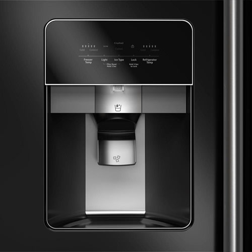 Réfrigérateur à congélateur juxtaposé 24,5 pi³ 36 po avec distributeur d'eau et de glaçons de Maytag - Noir