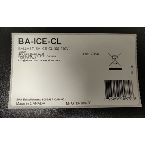 VIQUA BA-ICE-CL Replacement Ultraviolet Water System Controller