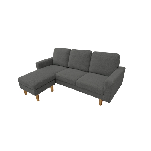 Urban Cali Hillsborough 76" Wide Boucle Sectional Sofa with Reversible Chaise