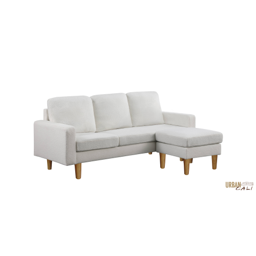 Urban Cali Hillsborough 76" Wide Boucle Sectional Sofa with Reversible Chaise