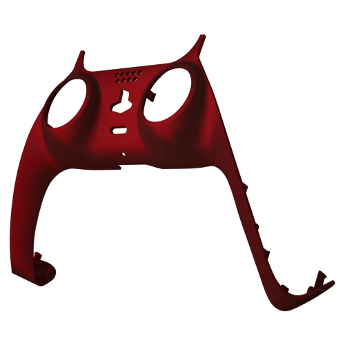 Scarlet Red Decorative Trim Shell Compatible with ps5 Controller, Soft Touch DIY Replacement Clip Shell, Custom Plates Cover Compatible with ps5
