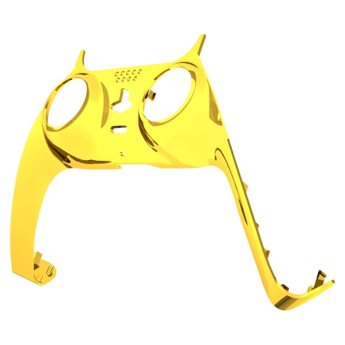 Chrome Gold Glossy Decorative Trim Shell Compatible with ps5 Controller, DIY Replacement Clip Shell, Custom Plates Cover Compatible with ps5