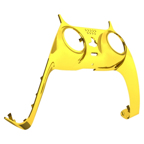 Chrome Gold Glossy Decorative Trim Shell Compatible with ps5 Controller, DIY Replacement Clip Shell, Custom Plates Cover Compatible with ps5