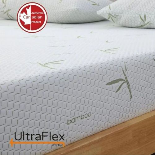UltraFlex SolidSleep- Canadian-Made FIRM Gel Infused Reversible Comfort With Pressure Relief, Cooling Technology, Bamboo Cover, CertiPUR-US®