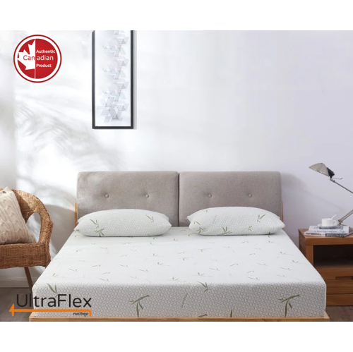 UltraFlex SolidSleep- Canadian-Made FIRM Gel Infused Reversible Comfort With Pressure Relief, Cooling Technology, Bamboo Cover, CertiPUR-US®