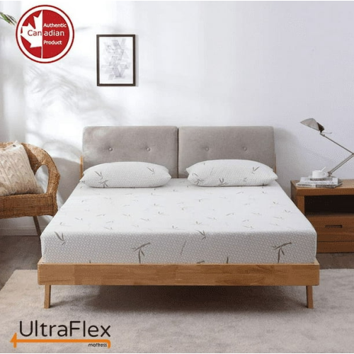 UltraFlex SolidSleep- Canadian-Made FIRM Gel Infused Reversible Comfort With Pressure Relief, Cooling Technology, Bamboo Cover, CertiPUR-US®