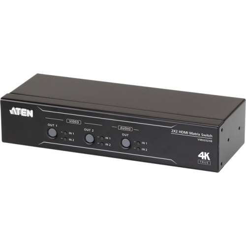 ATEN 2 x 2 True 4K HDMI Matrix Switch with Audio De-Embedder VM0202HB