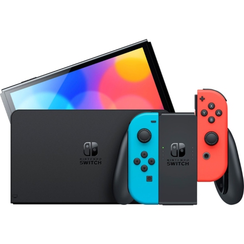 Refurbished - Nintendo Switch (OLED Model) Console - Neon Red/Blue