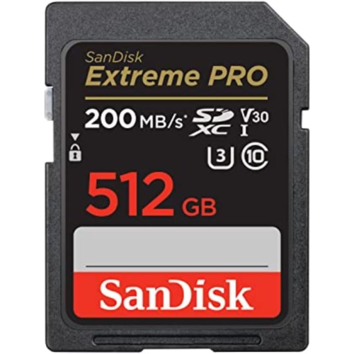 SanDisk 512GB Extreme PRO SDXC UHS-I Memory Card - C10, U3, V30, 4K UHD, SD Card - SDSDXXD-512G-GN4IN