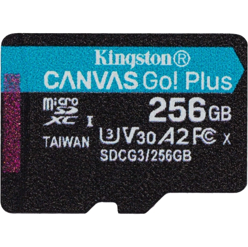 KINGSTON  256GB Sdxc Canvas Go Plus 170Mb/s Read Uhs-I, C10, U3, V30 Memory Card (Sdg3/256GB)