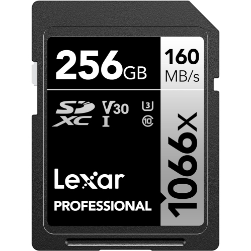 Lexar Professional 1066x 256GB SDXC UHS-I Card Silver Series, Up to 160MB/s Read, for DSLR and Mirrorless Cameras