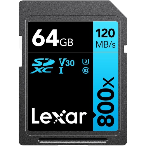 LEXAR  Series Professional 800X 64GB Uhs-I U3 Sdxc Memory Card In Blue