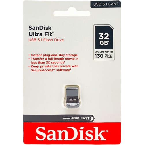 SanDisk 32GB Ultra Fit USB 3.1 Flash Drive - SDCZ430-032G-G46