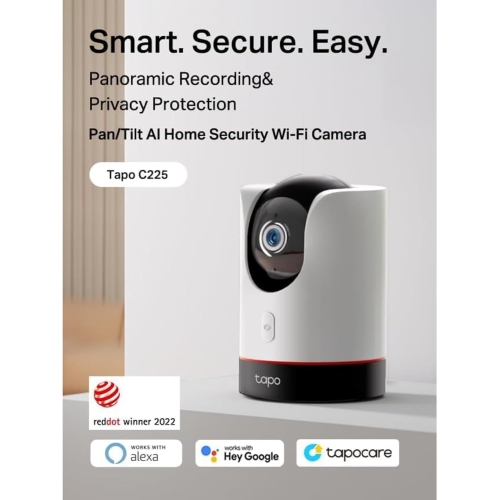 TP-Link Tapo 2K QHD Pan/Tilt Indoor Security WiFi Camera, 360° Panoramic View, Human & Pet AI Detection, Night Vision w/Starlight Sensor, Physical