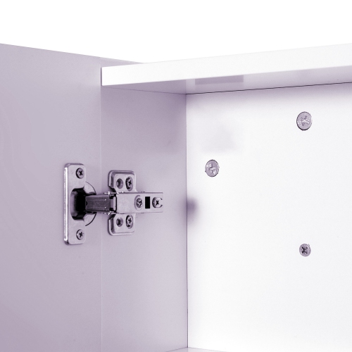 HOMCOM Wall Mount Medicine Cabinet with Mirror, Bathroom Mirror Cabinet Storage Organizer with Adjustable Shelf, Double Door Cabinet, Soft Closing,