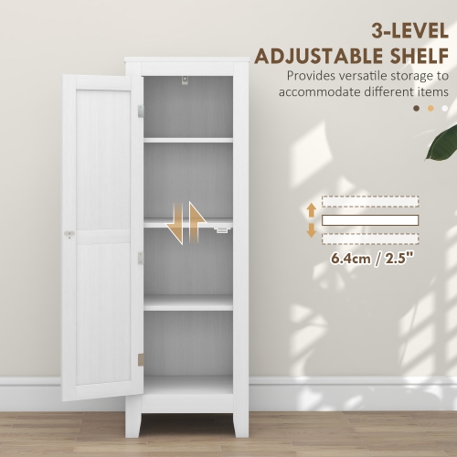 HOMCOM – Armoire garde-manger de 47,6 po, petit buffet avec porte, pour salle à manger, blanc