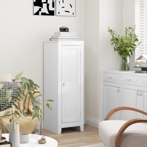 HOMCOM – Armoire garde-manger de 47,6 po, petit buffet avec porte, pour salle à manger, blanc