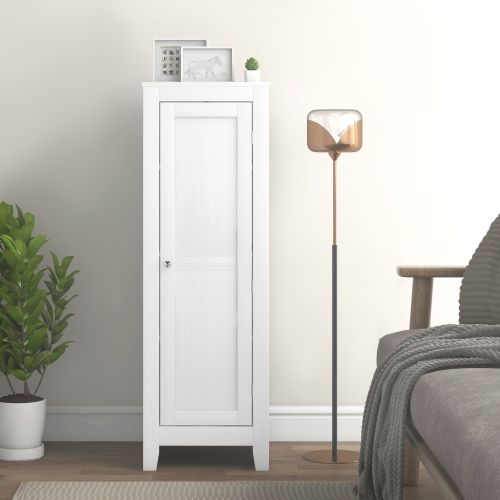 HOMCOM – Armoire garde-manger de 47,6 po, petit buffet avec porte, pour salle à manger, blanc