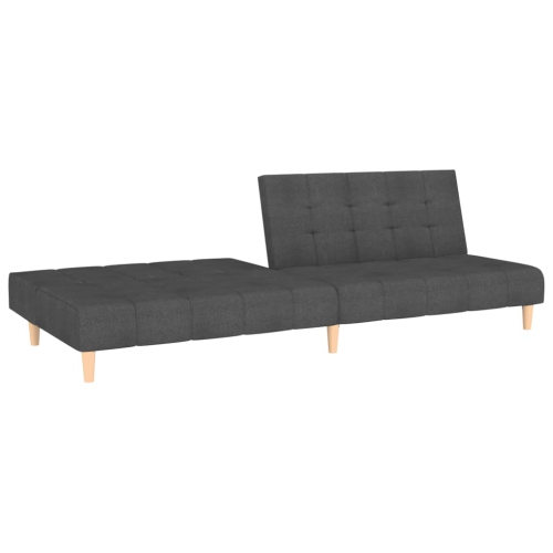 vidaXL 2-Seater Sofa Bed Dark Grey Fabric