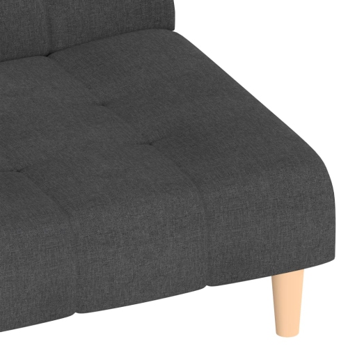 vidaXL 2-Seater Sofa Bed Dark Grey Fabric