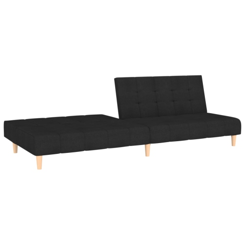 vidaXL 2-Seater Sofa Bed Black Fabric