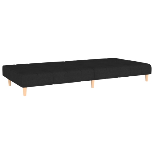 vidaXL 2-Seater Sofa Bed Black Fabric