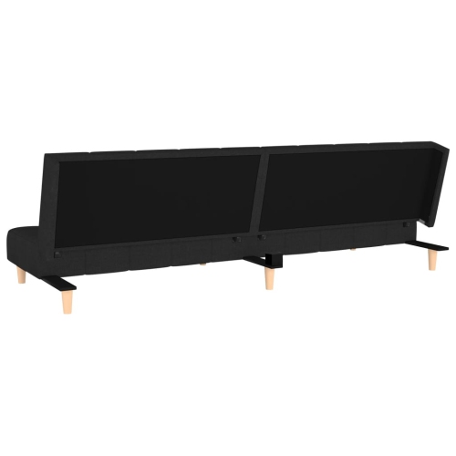 vidaXL 2-Seater Sofa Bed Black Fabric