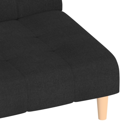 vidaXL 2-Seater Sofa Bed Black Fabric