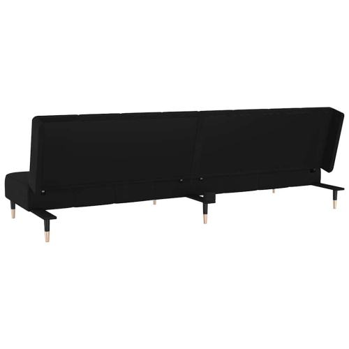 vidaXL 2-Seater Sofa Bed Black Velvet