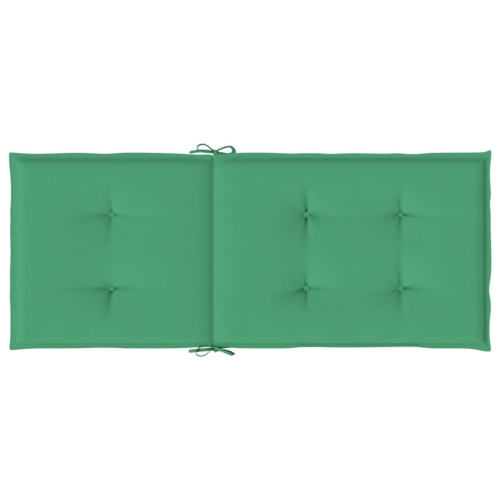 vidaXL Garden Highback Chair Cushions 4 pcs Green 120x50x3 cm Fabric