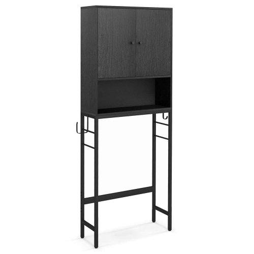 Costway Over The Toilet Storage Cabinet Free Standing Toilet Rack with Adjustable Shelf