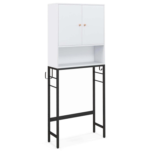 Costway Over The Toilet Storage Cabinet Free Standing Toilet Rack with Adjustable Shelf