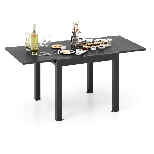 Gymax Patio Expandable Dining Table 31.5''-63'' Adjustable Rectangular All Weather Table