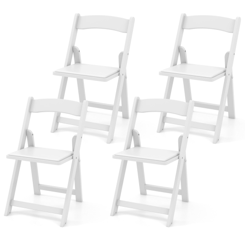 Gymax Set of 8 Dining Chairs w/ Rubber Wood Legs & Padded Seat for Home Office Events