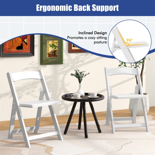 Gymax Set of 4 Dining Chairs w/ Rubber Wood Legs & Padded Seat for Home Office Events