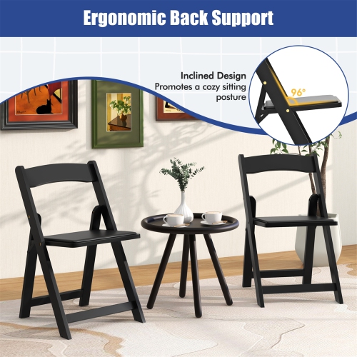 Gymax Set of 4 Dining Chairs w/ Rubber Wood Legs & Padded Seat for Home Office Events