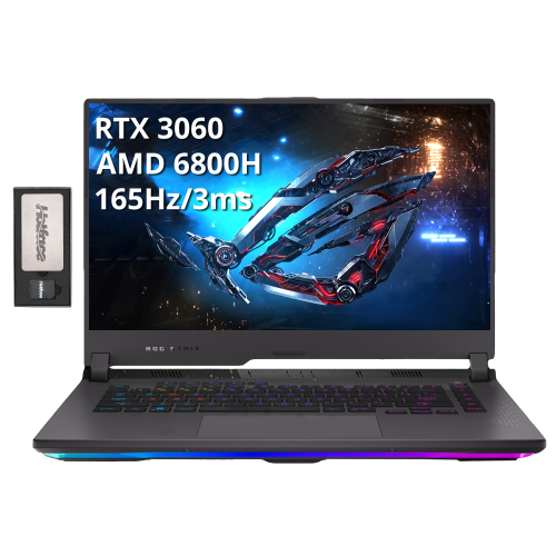 ASUS ROG Strix G15 15.6" 165Hz WQHD Gaming Laptop, AMD Ryzen7 6800H, NVIDIA GeForce RTX 3060, 2TB SSD, 64GB DDR5, RGB KB, VR-Ready, Gray, Win 11 Pro,