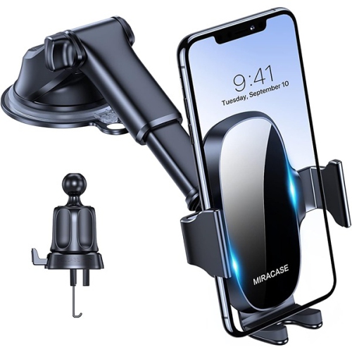 Miracase 15 x 8 x 7 cm Car Phone Holder Mount for Dashboard Air Vent Universal Black Best Buy Canada