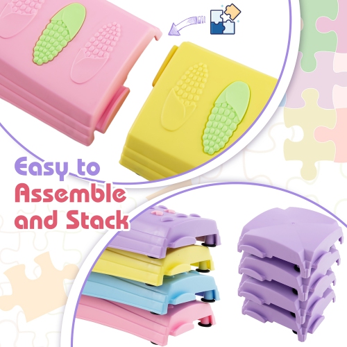 Gymax Balance Beams for Kids w/ Non-slip Textured Surface Bottom Pad Multicolor