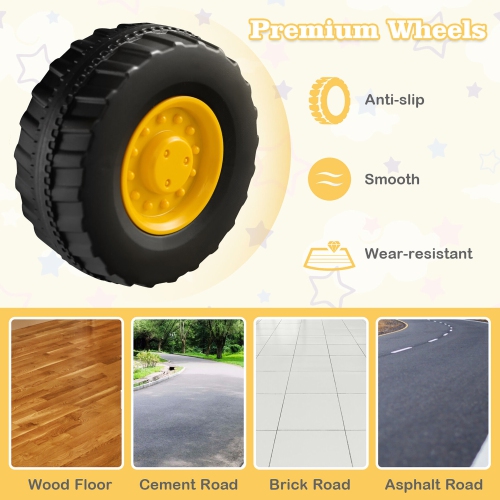 Gymax Licensed Caterpillar Kids Ride-On Digger Excavator Toy w/ Rotatable Digging Bucket & Hidden Storage