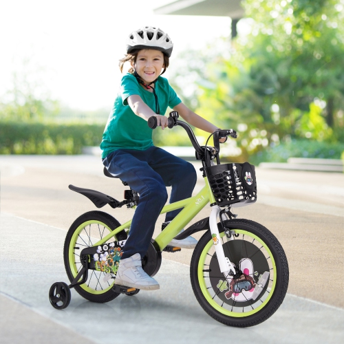 Gymax 16'' Kid's Bike for 4-7 w/ Height-Adjustable Handlebar & Saddle Handbrake
