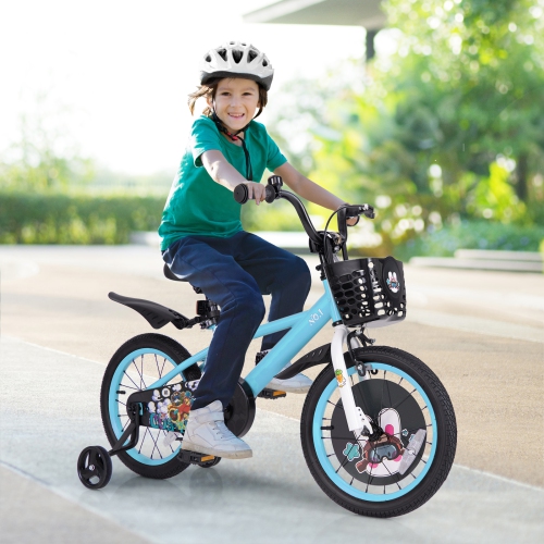 Gymax 16'' Kid's Bike for 4-7 w/ Height-Adjustable Handlebar & Saddle Handbrake