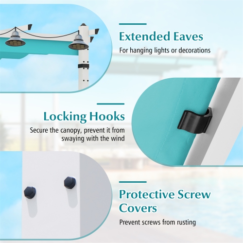 Gymax 12' x 10' Outdoor Pergola w/ Retractable Canopy Aluminum Frame Anchors Patio