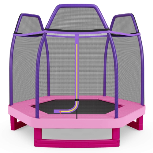 Pull de loisir intérieur pour enfants avec trampoline 7FT de Costway