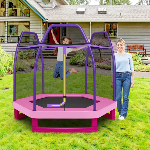 Costway 7FT Kids Trampoline Outdoor Indoor Recreational Bounce Jumper