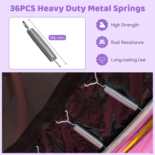 Costway 7FT Kids Trampoline Outdoor Indoor Recreational Bounce Jumper