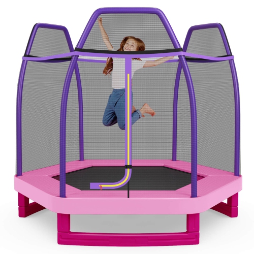 Costway 7FT Kids Trampoline Outdoor Indoor Recreational Bounce Jumper