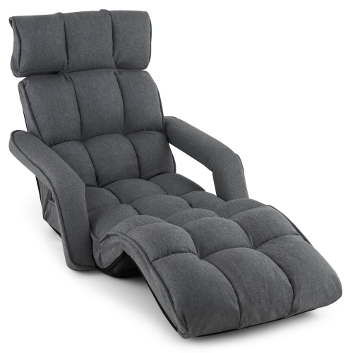 Chaise de plancher réglable à 6 positions de Costway pour adultes sofa pliable Lazy pour le salon