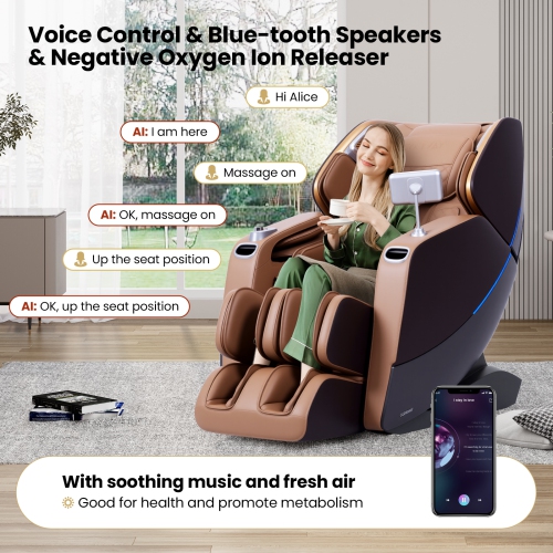 Costway SL Track 4D Full Body Massage Chair with Waist & Calves Heating Foot Rollers