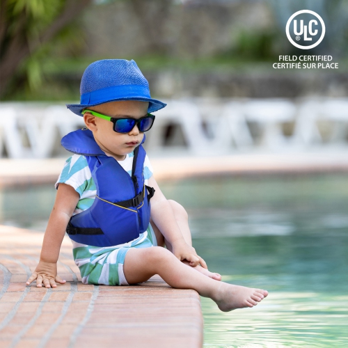 Gilet de sauvetage pour bébé Stohlquist, USCG et Transports Canada approuvé pour 20-30 lb, unisexe PFD pour filles Bateau plage plage - Bleu